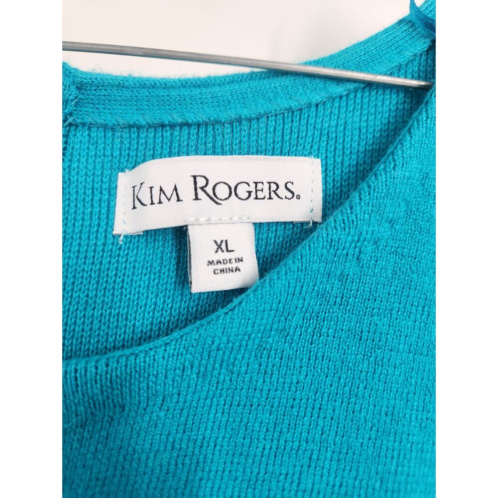 Kim Rogers Blue Sweater - Women's XL Extra Large - Picture 3 of 3